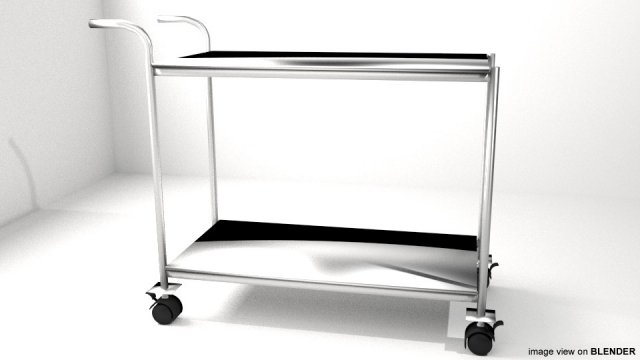 serving trolley 3D 모델 .c4d .max .obj .3ds .fbx .stl .blend 