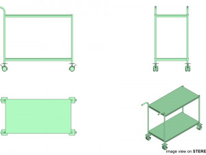 serving trolley 3D 모델