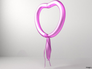 love shape balloon 1 Model 3D