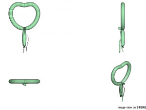 love shape balloon 1 Model 3D