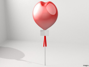 love shape balloon 2 Model 3D