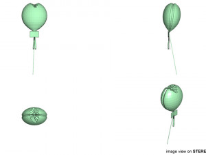 love shape balloon 2 Model 3D