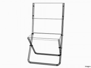 folding chair type 1 3D Model