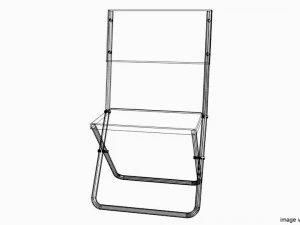 folding chair type 1 3D Model
