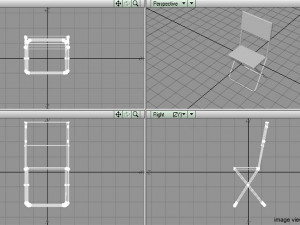 folding chair type 1 3D Model