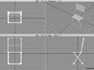 folding chair type 1 3D Model