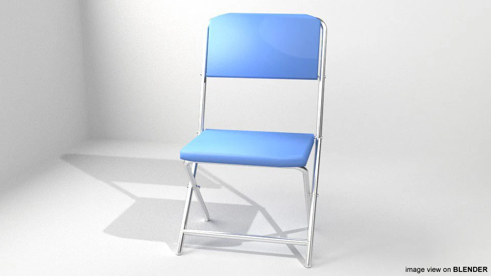 folding chair type 2 3D Model .c4d .max .obj .3ds .fbx .stl .blend 