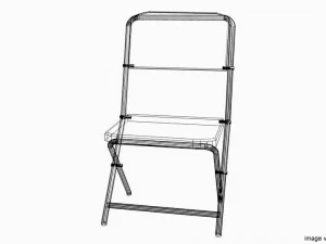 folding chair type 2 3D Model