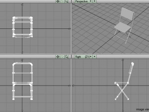 folding chair type 2 Modelo 3D