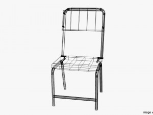 folding chair type 3 3D 모델