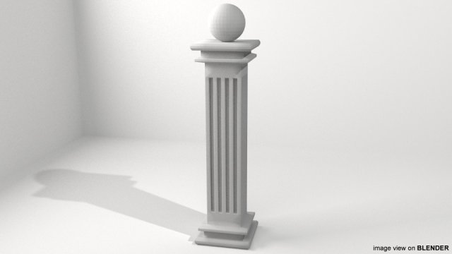pillar type 1 3D Model .c4d .max .obj .3ds .fbx .stl .blend 
