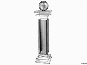 기둥 유형 1 3D 모델