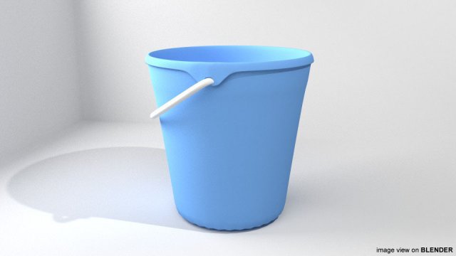 water bucket Model 3D .c4d .max .obj .3ds .fbx .stl .blend 