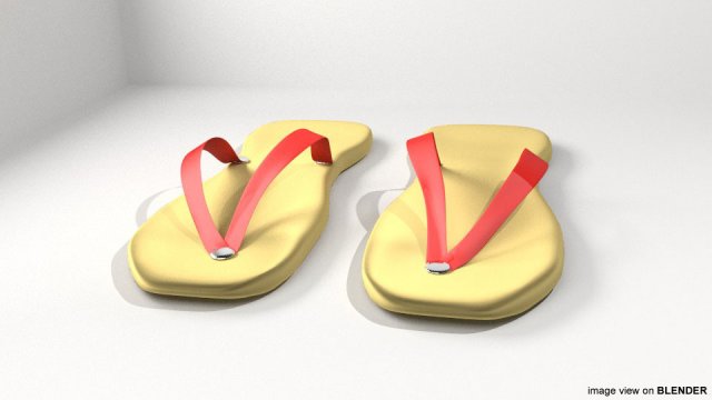 slippers 3D-Modell .c4d .max .obj .3ds .fbx .stl .blend 