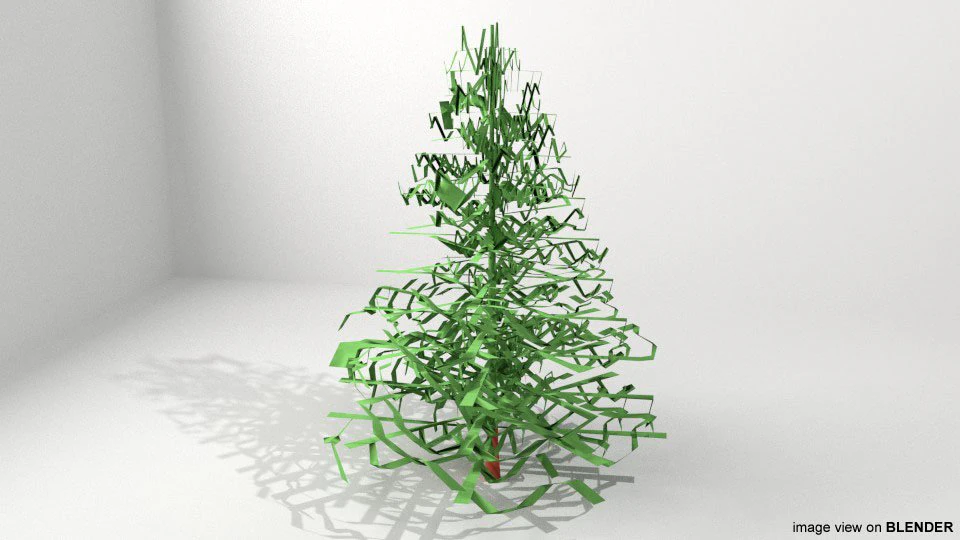 christmas tree type 1 3D Model .c4d .max .obj .3ds .fbx .stl .blend 