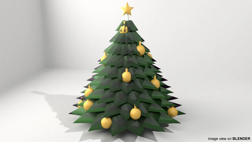 christmas tree type 2 3D Model .c4d .max .obj .3ds .fbx .stl .blend 