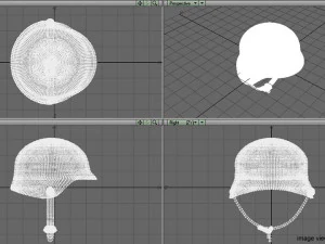 casco de combate moderno Modelo 3D