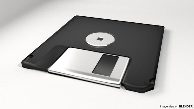 computer floppy disc Model 3D .c4d .max .obj .3ds .fbx .stl .blend 