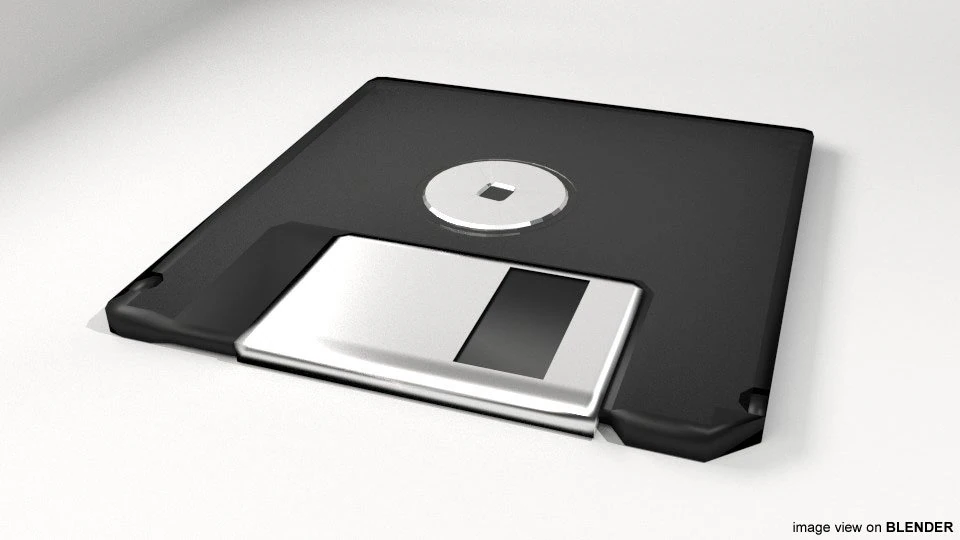 computer floppy disc 3D Model .c4d .max .obj .3ds .fbx .stl .blend 