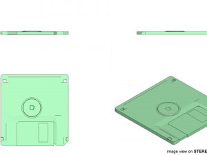 computer floppy disc Model 3D
