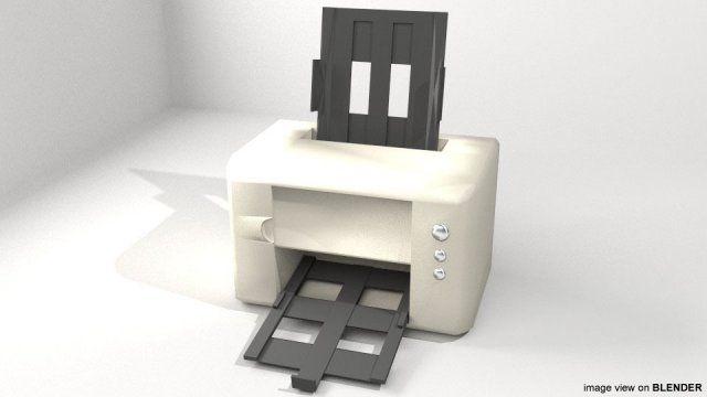 computer printer 3D Model .c4d .max .obj .3ds .fbx .stl .blend 