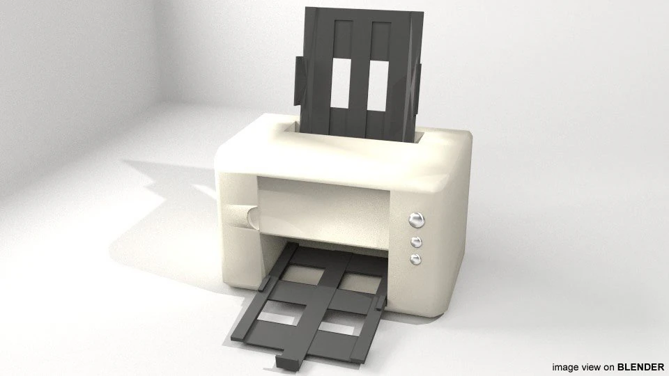 комп'ютерний принтер 3D Модель .c4d .max .obj .3ds .fbx .stl .blend 