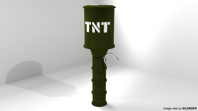 anti-tank hand grenade 3D Модель .c4d .max .obj .3ds .fbx .stl .blend 