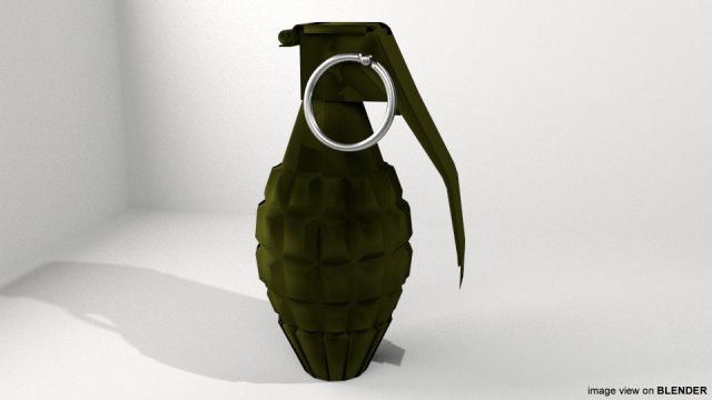 fragmentation hand grenade pineapple shape 3D Model .c4d .max .obj .3ds .fbx .stl .blend 