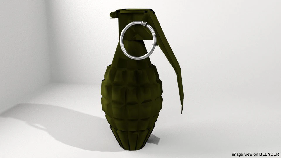 fragmentation hand grenade pineapple shape 3D Model .c4d .max .obj .3ds .fbx .stl .blend 