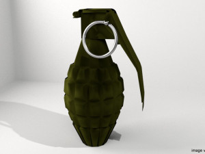 fragmentation hand grenade pineapple shape 3D Model