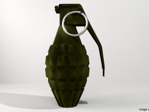 fragmentation hand grenade pineapple shape 3D Model
