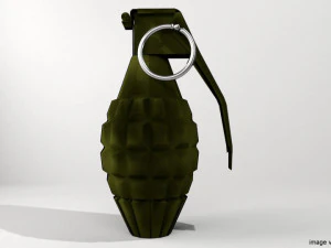 fragmentation hand grenade pineapple shape 3D Model