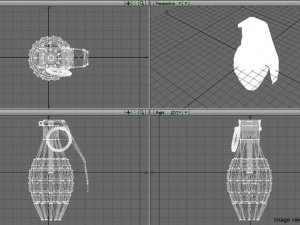 fragmentation hand grenade pineapple shape 3D Model