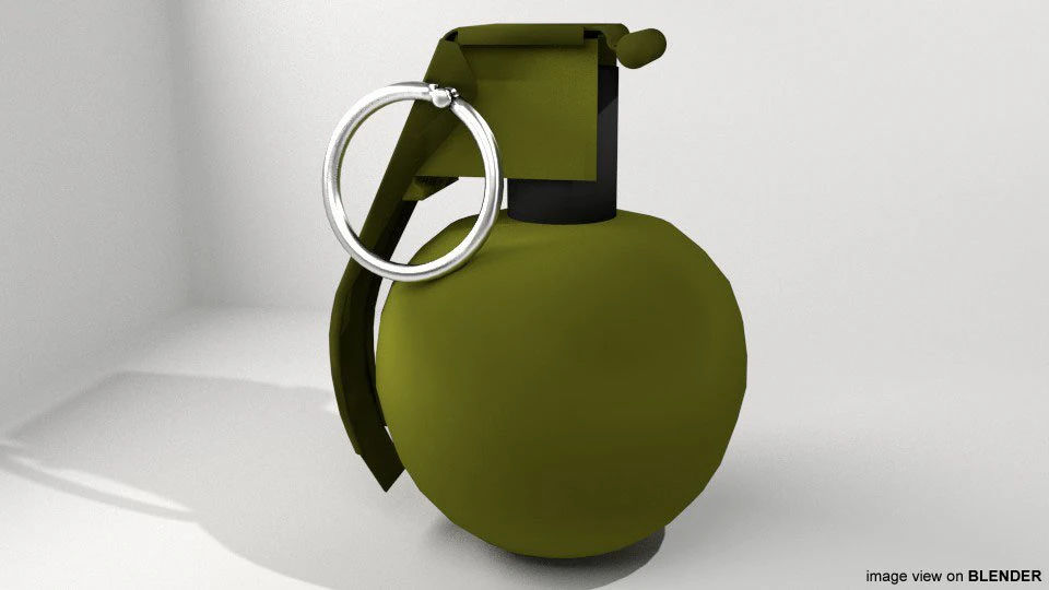 fragmentation hand grenade sphere shape 3D Model .c4d .max .obj .3ds .fbx .stl .blend 