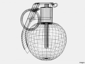 fragmentation hand grenade sphere shape Modèle 3D