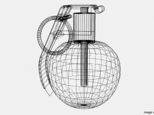fragmentation hand grenade sphere shape 3D Model