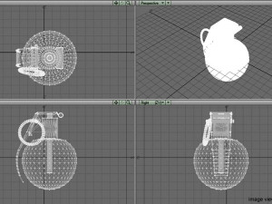 fragmentation hand grenade sphere shape Modèle 3D