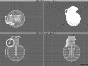 fragmentation hand grenade sphere shape 3D Model