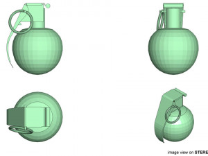 fragmentation hand grenade sphere shape Modèle 3D