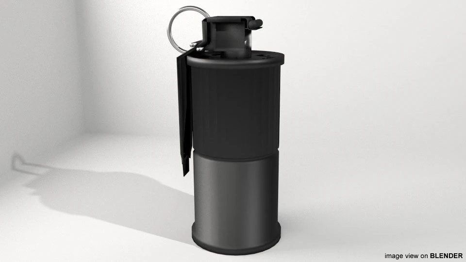 y&uuml;ksek patlayıcı el bombası 3D Model .c4d .max .obj .3ds .fbx .stl .blend 