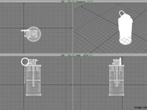 y&uuml;ksek patlayıcı el bombası 3D Model