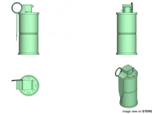 y&uuml;ksek patlayıcı el bombası 3D Model