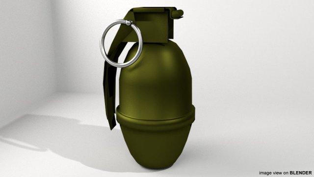illuminating hand grenade Modelo 3D .c4d .max .obj .3ds .fbx .stl .blend 