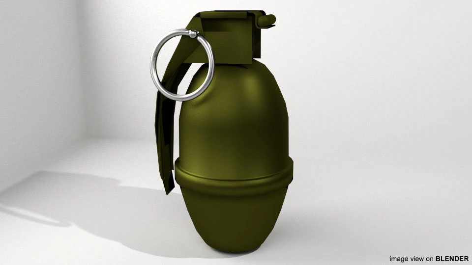 illuminating hand grenade 3D Model .c4d .max .obj .3ds .fbx .stl .blend 