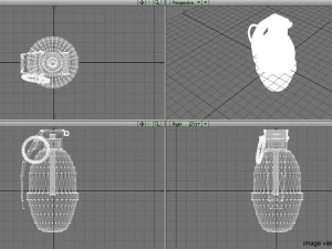 illuminating hand grenade 3D Model