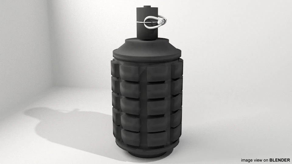 nippon type 97 hand grenade 3D Model .c4d .max .obj .3ds .fbx .stl .blend 