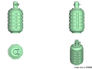 nippon type 97 hand grenade 3D 모델