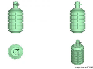 nippon type 97 hand grenade 3D Model