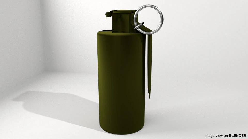 smoke grenade 3D Model .c4d .max .obj .3ds .fbx .stl .blend 