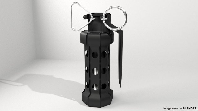 stun grenade Model 3D .c4d .max .obj .3ds .fbx .stl .blend 